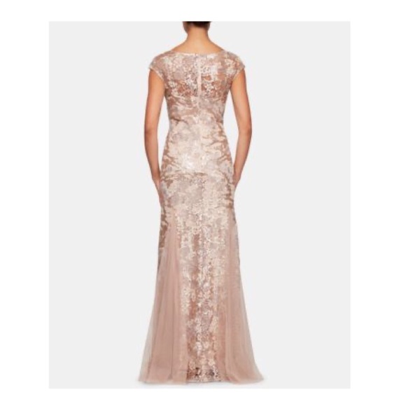 Long Embroidered Fit & Flare Dress - Picture 2 of 6